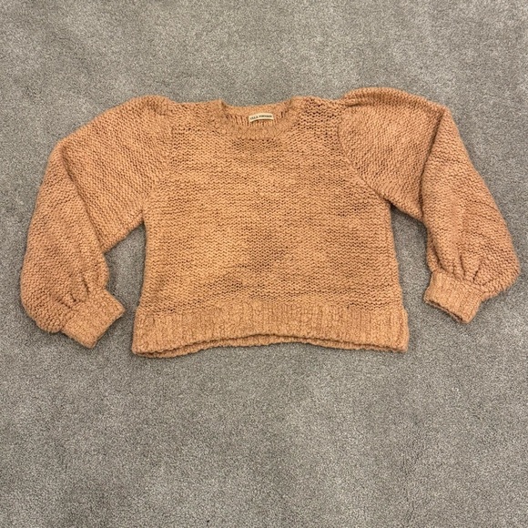 ULLA JOHNSON Isolde Puff Sleeve Pullover Sweater - Rose Pink - Size Small EUC - Picture 3 of 9